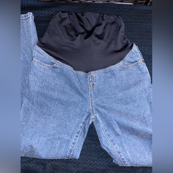 Isabel Maternity by Ingrid & Isabel Blue Straight Leg Jeans - Picture 1 of 12